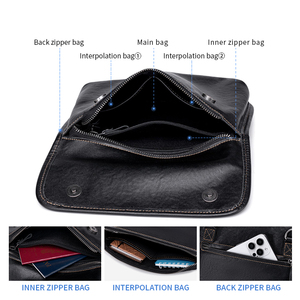 पुरुषों की वास्तविक चमड़े की लक्जरी उच्च गुणवत्ता वाले कंधे की थैली एकल कंधे का क्रॉसबॉडी स्लिंग मैसेंजर बैग स्लिट वाटरप्रूफ लाइटवेट - Product Image 3