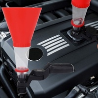 Embudo para Aceite de Motor con Soporte Fijo Ajustable, Boquilla de Llenado sin Goteo, Kit de Herramientas para Verter Aceite, Boquilla de Llenado de Aceite para Automóvil, Nuevo