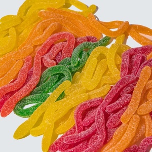 ขายส่งฉลากส่วนตัวที่กําหนดเองรสเปรี้ยวหวานรูปหนอนของขนมเยลลี่เหนียว - Product Image 3