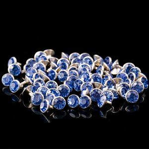 Piedras de imitación rosas con borde plateado, redondas, de 16 facetas, para coser, con reverso plano, para bolsos, zapatos, ropa, joyería y accesorios. - Product Image 3