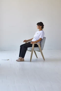 <span class=keywords><strong>Chaise</strong></span> de pouf en bois <span class=keywords><strong>moderniste</strong></span> minimaliste pour la maison Accent en tissu confortable pour salon Villa salle à manger hôtel appartement - Product Image 2