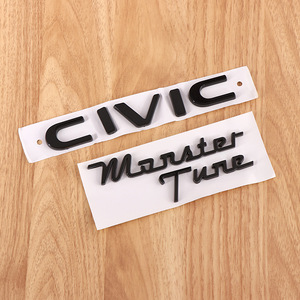 สติ๊กเกอร์ติดรถยนต์ 3 มิติ แบบกำหนดเอง Noh Xun สำหรับ Civic Master Tune ทำจากพลาสติก ABS พร้อมพิมพ์โลโก้ท้ายรถ - Product Image 1