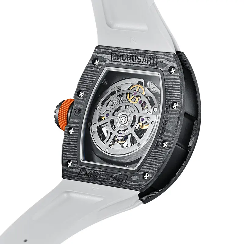 Jam tangan pria chronusart, jam tangan pria mekanik, Minimalis, anti air, casing karbon