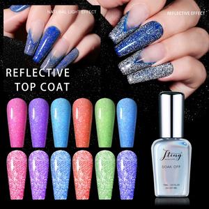 JTING Esmalte de Gel de Alta Calidad Súper Brillante con Efecto Diamante, Capa Superior Reflectante, Marca Privada OEM - Product Image 1