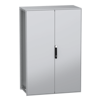 NSYSFN1812602D Armoire sur pied à 2 portes, acier galvanisé, IP55, gris, 1200 mm x 600 mm 1800 mm, série PanelSeT SFN