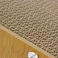 Nouvelle Maison-Griffoir Moderne en Bois pour Chat, Écologique, en Carton Ondulé, Forme Téléviseur, Meuble pour Animaux de Compagnie pour Petits et Moyens Chats