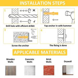 Ancrages pour cloisons sèches en plastique nervuré Ancrages pour cloisons sèches jaunes Ancrages muraux - Product Image 4
