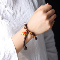 Bracelet pour chiot DIY en grains de café Rudraksha