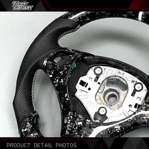 Volante Deportivo Personalizado de Fibra de Carbono Forjado Blanco para <span class=keywords><strong>BMW</strong></span> Serie 3 <span class=keywords><strong>E90</strong></span> E92 330i <span class=keywords><strong>330d</strong></span> Coupé 335i Coupé 318i 2003-2012, Interior de Auto - Product Image 4