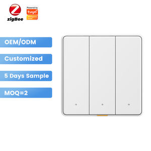 Interruptor de Pared Inteligente Tuya Zigbee 3.0 Sin Neutro, 110-250v, Sin Necesidad de Capacitor, Control por Voz para <span class=keywords><strong>Alexa</strong></span> y <span class=keywords><strong>Google</strong></span> Home - Product Image 1