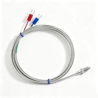Câble de sonde de température industriel en acier inoxydable, fil blindé tressé, sonde filetée, borne fourche, OEM ODM