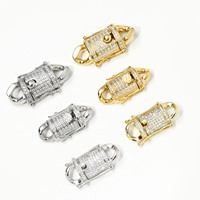 Fermoir à chaîne cubain en acier inoxydable 18 carats Bijoux Collier Bracelet Accessoires Fermoir