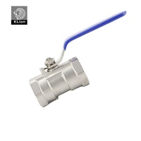Válvula de Bola de Acero Inoxidable KLION, Conexión Manual Roscada DN6-DN100, 1 Pieza, 3/4" SS316 SUS316 OEM, para Ácido, Agua, Aceite y Gas, ISO CE, ¡Oferta!