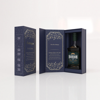 Carton de bouteille de vin d'emballage de whisky et de spiritueux en gros, Carton cadeau pour boîte-cadeau de bouteille de vin unique