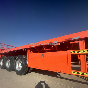 2/3/4 Axle 40-80T Flatbed Semi <strong>Trailer</strong> for Containers, Steel Coils, Bulk Cargo &amp; Machinery with Optional <strong>Bulkhead</strong> - Product Image 5
