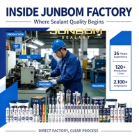 JUNBOM9600 Mastic silicone neutre à base d'oxime, résistant aux intempéries pour fenêtres, portes, verre, métal, pierre, murs-rideaux, construction intérieure Sr5