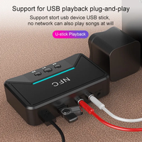 Adaptateur audio sans fil stéréo BT200 AUX 3,5 mm RCA Jack USB Lecteur MP3 NFC pour TV et kit voiture
