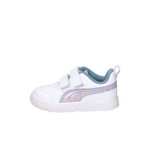 Sneakers Puma da Ragazza Bianche con Strisce Iridescenti e Chiusura in Velcro, Scarpe Chunky - Product Image 1
