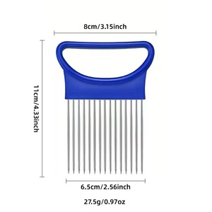 Cortador de Cebolla Manual Multifuncional, Utensilio de Cocina, Suavizador de Agujas de Pino, Soporte para Rebanar Cebolla, Inserto de Acero Inoxidable - Product Image 5
