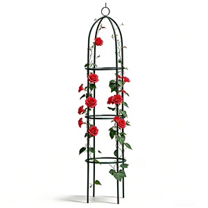 Obélisque de jardin en métal robuste <span class=keywords><strong>pour</strong></span> plantes grimpantes et fleurs, support pyramidal <span class=keywords><strong>pour</strong></span> plantes - Product Image 1