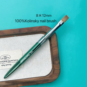 100% Kolinsky UV Gel Brush Custom Logo Professional Nail Art Painting Brush Salon Manicure <b>Builder</b> Gel Nail Brush Tool - Product Image 3