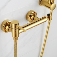 Luxe or toilette salle de bain femmes Bidet mitigeur robinet avec bidet à main Shattaf Spray Set Douche Bidet Spray Kit