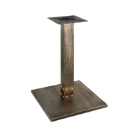 Café Acier Piédestal Tulipe Laiton Rectangle Métal Poli 914mm Base de Table pour Mobilier de Bureau