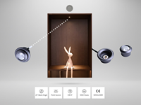 Mini projecteur LED en aluminium pour vitrine de bureau intérieure avec éclairage à faisceau étroit focalisé 5061-21