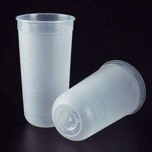 Gobelet en plastique PP U Cup 90 mm avec logo personnalisé, jetable, pour thé à bulles, jus, gobelet en plastique givré 22 oz - Product Image 3