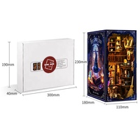 Meilleures ventes : Kit de nichoir à livres en bois à assembler, style bibliothèque, décoration chic et raffinée, avec veilleuse LED