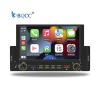 Radio BQCC 1 Din de 6.2 Pulgadas con CarPlay, Pantalla Táctil USB, Protección de Cableado, Amplificador, Cámara de Reversa, Reproductores MP3/MP4, Mirror Link RGB