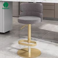 Moontree Chaise haute nordique Ascenseur de café italien Chaise de bar en métal Tabouret de bar pivotant haut Chaise