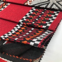 Tissu padu rouge et noir, nouveau design, en polyester, pour canapé, madeextile