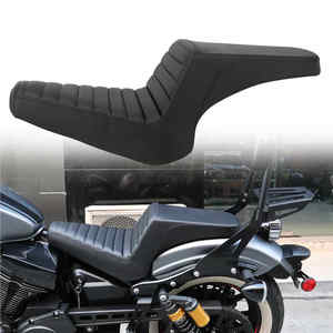 Housse de siège de moto noire pour conducteur et passager avant et arrière, coussin pour <span class=keywords><strong>Yamaha</strong></span> <span class=keywords><strong>Bolt</strong></span> <span class=keywords><strong>950</strong></span> XV950 XVS <span class=keywords><strong>950</strong></span> R/C SPEC 2014-2020 - Product Image 1
