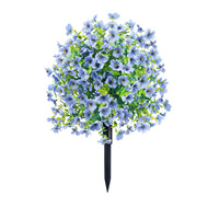 Fleurs artificielles bleu-violet et eucalyptus de haute qualité, décoration de Thanksgiving pour la maison et le jardin