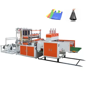 China Professional Manufacturer High Speed 6 Lines Supermarket T-Shirt Shopping Bag Poly HDPE PE Plastic Bag Making Machine