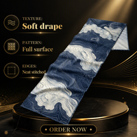 Tapis de fin de lit Indigo à motifs topographiques