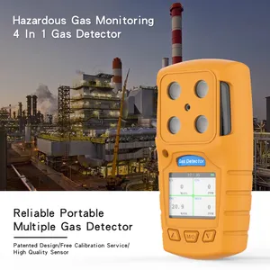 Safewill detektor Gas portabel 4 in 1, detektor Gas CH4 detektor Multi Gas portabel dengan Sensor merek grosir EX/O2/H2S/CO