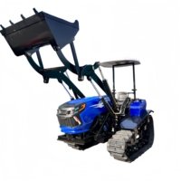 Mini Tractor de 50HP/60HP, Equipo Agrícola Multifuncional, Cultivador para Terreno Húmedo/Seco, con Toldo Parasol Opcional