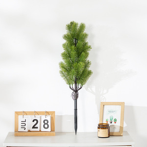 Árbol de Pino Artificial de 60 cm, Decoración de Jardín para Exteriores, Flores de Plástico Verdes, Decoración para el Hogar - Product Image 1