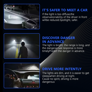 Fari a <span class=keywords><strong>LED</strong></span> H4 <span class=keywords><strong>H7</strong></span> H11, Luce di Guida 65W 6000K, Lente Proiettore Bi-<span class=keywords><strong>LED</strong></span> da 3 Pollici, Faro Bi-<span class=keywords><strong>LED</strong></span> con Luce Laser per Auto - Product Image 4