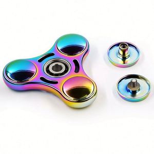 ของเล่นหมุนนิ้วโลหะสีรุ้งแบบกำหนดเองสำหรับเด็กผู้หญิง - Product Image 5