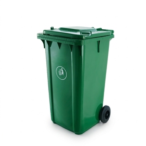 Poubelle de recyclage extérieure en plastique 100L/120L/240L, écologique, mobile, avec couvercle roulant - Product Image 1