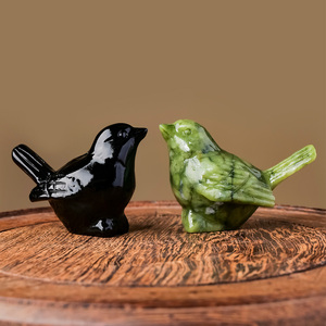 Statue d'oiseau <span class=keywords><strong>en</strong></span> <span class=keywords><strong>jade</strong></span> Xiuyan naturel sculptée à la main, cristal de guérison, pierre précieuse, décoration d'intérieur, cadeau, vente <span class=keywords><strong>en</strong></span> gros - Product Image 1