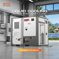 Contenedor de Almacenamiento de Energía con Refrigeración Líquida MATE de 10 pies, 100kW 215kWh 300kW 699kWh, Batería LiFePO4 para Suministro de Energía Fuera de la Red en Resorts, ESS