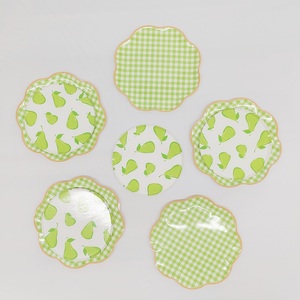 Ensemble de vaisselle jetable DAMAI Fruit Premium pour fêtes, adultes, enfants, anniversaires, fournitures de fête sur le thème de la poire, assiettes en papier, gobelets, serviettes - Product Image 2