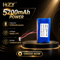 Sertifikasi KC HIZY Grosir Baterai Lithium-ion Isi Ulang 18650 3.7V 5200mAh 500 Siklus untuk Peralatan Listrik