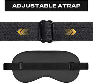 Masque de sommeil en satin doux avec sangle élastique, cache-yeux en soie pour le voyage - Product Image 2