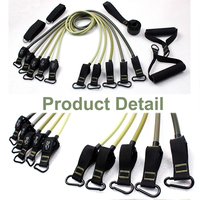 Kit de bandes de résistance TPE 150 LBS, 11 pièces, accessoires portables, pour entraînement à domicile, avec logo personnalisé