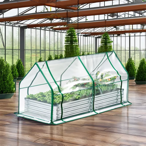 VERTAK Cama de jardín de hierbas al aire libre Cama de jardín de metal de fácil montaje al por mayor Cama de jardín elevada con invernadero - Product Image 3